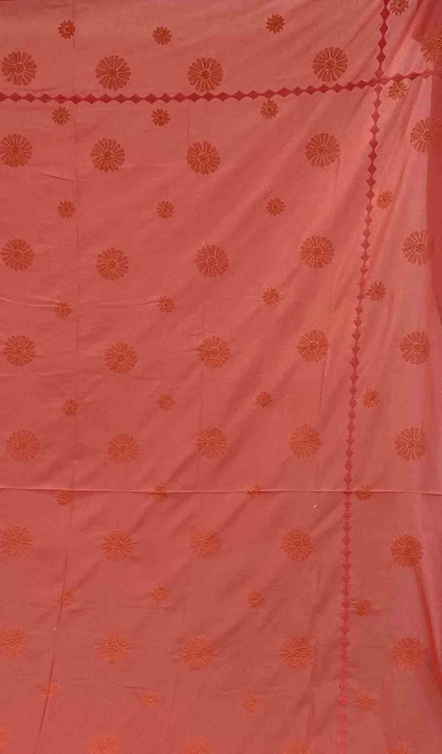 Lakhnavi Handcrafted Cotton Chikankari Bedsheet Set - HONC043444