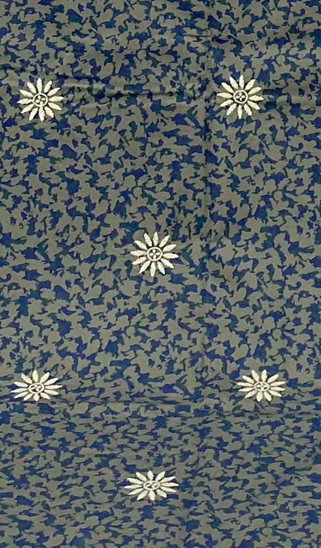 Lakhnavi Handcrafted Cotton Chikankari Bedsheet Set - HONC043436