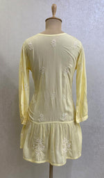 Load image into Gallery viewer, Women's Lakhnavi Handcrafted Cotton Chikankari Top - HONC050865