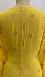 Load image into Gallery viewer, Women's Lakhnavi Handcrafted Fox-Georgette Chikankari Top - HONC067338