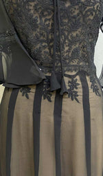 Load image into Gallery viewer, Black Color Georgette Chikankari Anarkali Dress