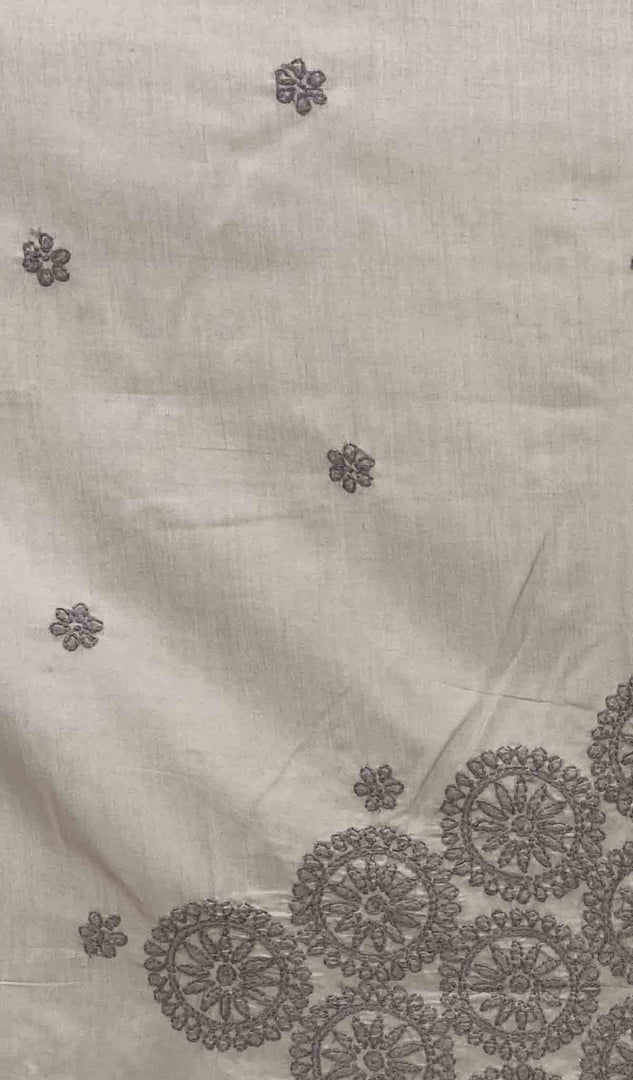 Lakhnavi Handcrafted Cotton Chikankari Table Cover - HONC041277