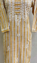Load image into Gallery viewer, Women's Lakhnavi Handcrafted Cotton Chikankari Kurti - HONC083845