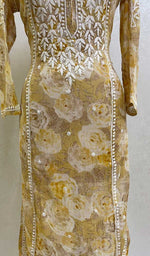 Load image into Gallery viewer, Women's Lucknowi Handcrafted Cotton Chikankari Kurti - HONC092306