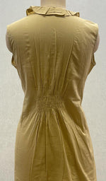 将图像加载到图库查看器中, Lucknowi 手工制作的棉质 Chikankari 上衣 - HONC099154