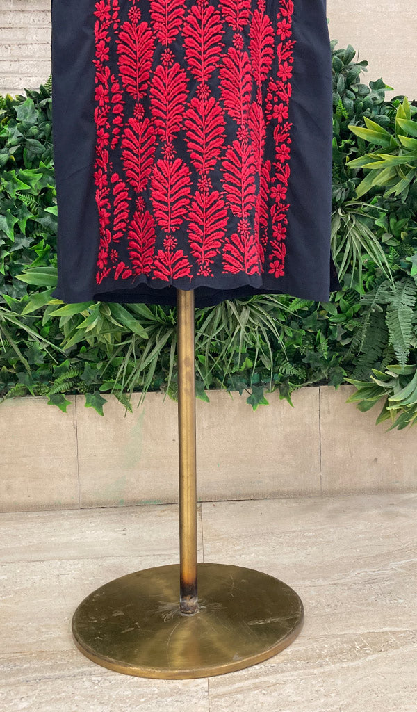 Women's Lucknowi Handcrafted Modal Cotton Chikankari Kurti - HONC0110975