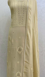 Load image into Gallery viewer, Women's Lucknowi Handcrafted Viscose Georgette Chikankari Suit Material - HONC0102015