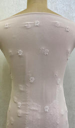 将图像加载到图库查看器中, Lucknowi Handcrafted Viscose Georgette Chikankari Unstitched Men's Kurta Fabric - HONC0112604