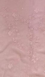 将图像加载到图库查看器中, 勒克瑙手工制作粘胶乔其纱 Chikankari Dupatta - Honc095695