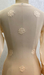 Load image into Gallery viewer, Women's Lucknowi Handcrafted Viscose Georgette Chikankari Top- HONC0109021