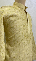 Load image into Gallery viewer, Men's Lucknowi Handcrafted Cotton Chikankari Kurta - HONC0123553