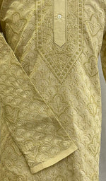 Load image into Gallery viewer, Men's Lucknowi Handcrafted Cotton Chikankari Kurta - HONC0123600