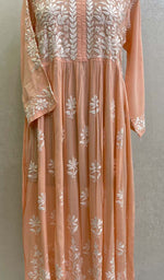 Load image into Gallery viewer, Women's Lucknowi Handcrafted Modal Cotton Chikankari Dress - HONC0121461