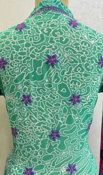 Load image into Gallery viewer, Women's Lakhnavi Handcrafted Faux-Georgette Chikankari Kurti - HONC070374