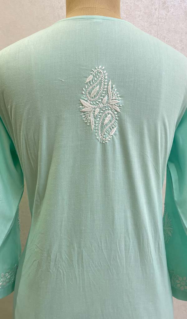 Zoha Women's Lakhnavi Handcrafted Mul Cotton Chikankari Kurti-  HONC0129479