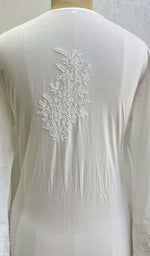 将图像加载到图库查看器中, Women's Lucknowi Handcrafted Modal Cotton Chikankari Dress - HONC0126837