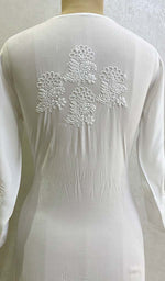 将图像加载到图库查看器中, Women's Lucknowi Handcrafte Modal Cotton Chikankari Kurti - HONC0124546