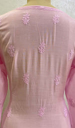Load image into Gallery viewer, Women's Lucknowi Handcrafted Muslin Chikankari Kurti - HONC0115886