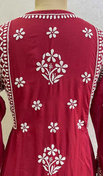 Load image into Gallery viewer, Sifa Women's Lucknowi Handcrafted Modal Cotton Chikankari Gown - HONC0122092