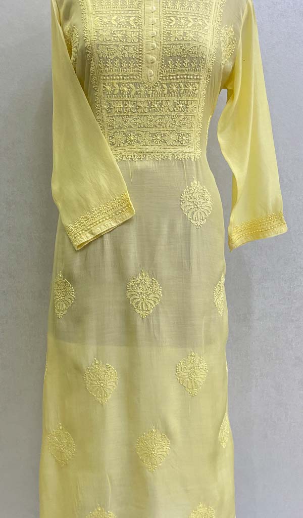 Lucknowi Handcrafted Muslin Chikankari Kurti - HONC0127520