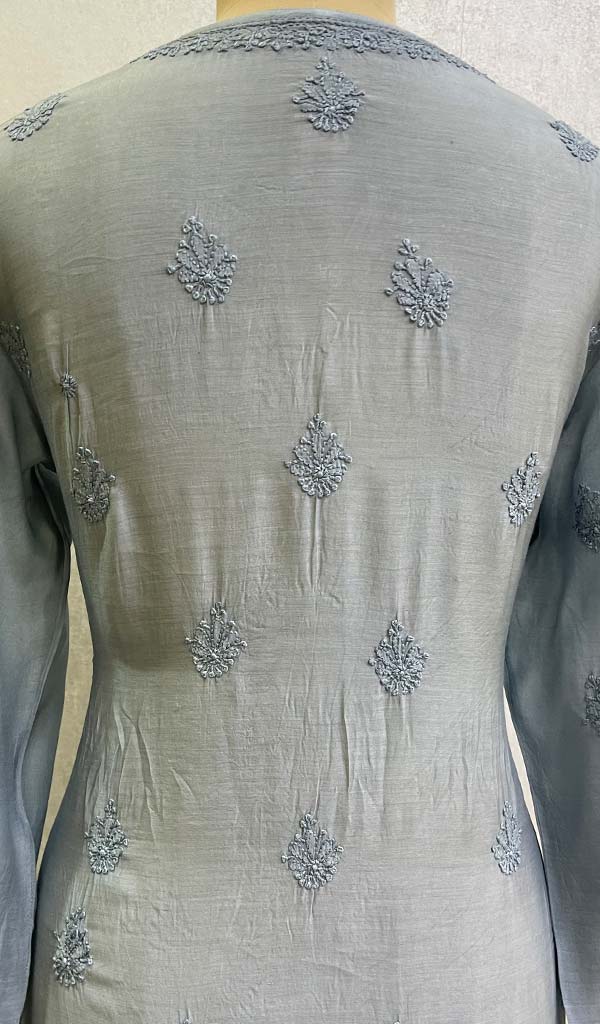 Lucknowi Handcrafted Muslin Chikankari Kurti - HONC0127591