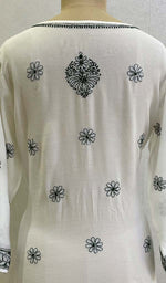 Load image into Gallery viewer, Women's Lakhnavi Handcrafted Cotton Chikankari Top - HONC077619