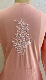 将图像加载到图库查看器中, Lucknowi 手工纯棉 Chikankari Kurti - HONC0133772