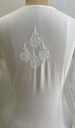 将图像加载到图库查看器中, Zoya Women's Lucknowi Handcrafted Muslin Chikankari Kurti - HONC0207582