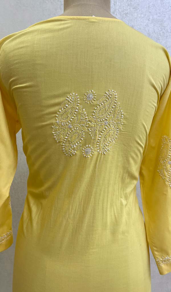 Mantasha Women's Lucknowi Handcrafted Cotton Chikankari Kurti - HONC0135326