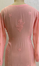 Load image into Gallery viewer, Women's Lucknowi Handcrafted Viscose Georgette Chikankari Top - HHONC0133168