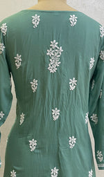 将图像加载到图库查看器中, Lakhnavi 手工莫代尔棉 Chikankari 上衣 - HONC0136532