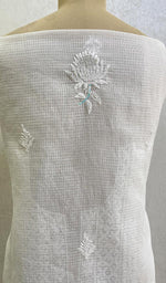 Load image into Gallery viewer, Women's Lakhnavi Handcrafted Kota Cotton Chikankari Kurta And Dupatta Set- Honc0126029
