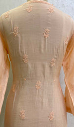 将图像加载到图库查看器中, 勒克瑙手工制作的平纹细布 Chikankari Kurti - HONC0115878