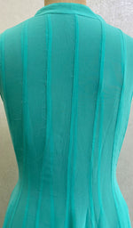 将图像加载到图库查看器中, sabia Women's Lakhnavi Handcrafted Faux-Georgette Chikankari Dress - HONC0137230