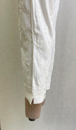 Load image into Gallery viewer, Women's Lucknowi Handcrafted Linen Cotton Chikankari Pant - HONC0137050