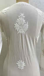 Load image into Gallery viewer, Lucknowi Handcrafted Cotton Chikankari Kurti - HONC059960