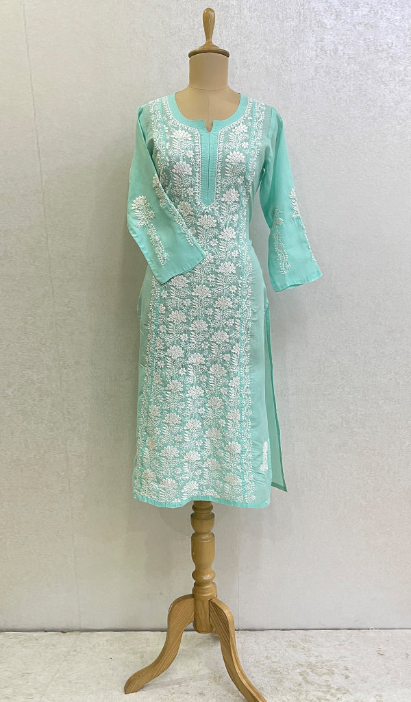 Naira Women's Lucknowi Handcrafted Cotton Chikankari Kurti - HONC0169051