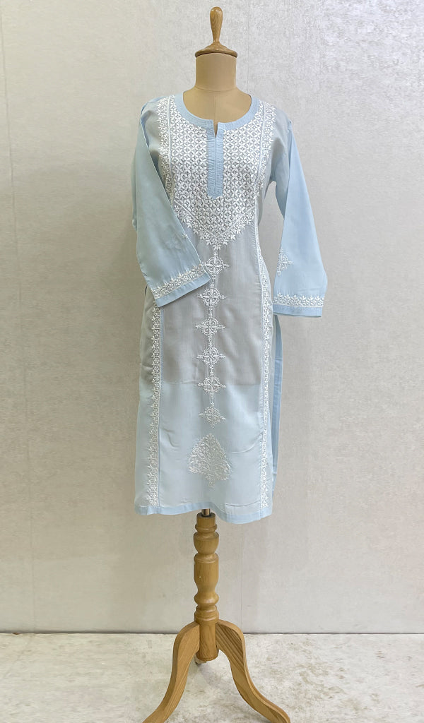 Savya Women's Lucknowi Handcrafted Cotton Chikankari Kurti - HONC0330710