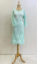 Load image into Gallery viewer, Sufiyani Women's Lucknowi Handcrafted Cotton Chikankari Kurti - HONC0138239