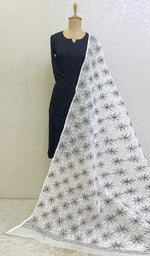 将图像加载到图库查看器中, Women's Lucknowi Handcrafted Kota Cotton Chikankari Dupatta - HONC0127087