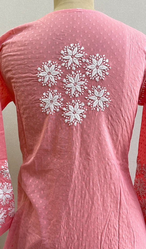 Cotton Pink Lucknowi Chikankari kurtas