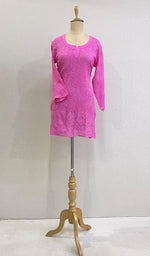 Load image into Gallery viewer, Women's Lucknowi Handcrafted Viscose Georgette Chikankari Top - HONC0179784