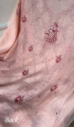 将图像加载到图库查看器中, Women's Lakhnavi Handcrafted Mul Chanderi Unstitched Kurta And Dupatta Set - HONC0295591