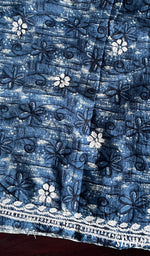 将图像加载到图库查看器中, Women's Lakhnavi Handcrafted Cotton Chikankari Unstitched Kurti Fabric - HONC0268843