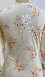 将图像加载到图库查看器中, Yalina Women's Lucknowi Handcrafted Mul Cotton Chikankari Kurti- HONC0162372