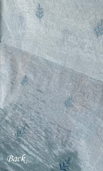 Load image into Gallery viewer, Women's Lakhnavi Handcrafted Mul Chanderi Unstitched Chikankari Full Suit Material - HONC0319534