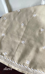 Load image into Gallery viewer, Women's Lakhnavi Handcrafted Cotton Chikankari Unstitched Kurti Fabric - HONC0318771