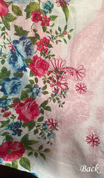 将图像加载到图库查看器中, Women's Lakhnavi Handcrafted Cotton Chikankari Unstitched Kurti Fabric - HONC0284315