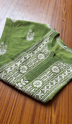 将图像加载到图库查看器中, Women's Lucknowi Handcrafted Cotton Chikankari Kurti - HONC0301046