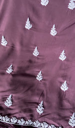 将图像加载到图库查看器中, Simran Women's Lakhnavi Handcrafted Modal Cotton Chikankari Unstitched Kurti Fabric - HONC0261067